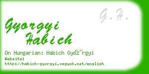 gyorgyi habich business card